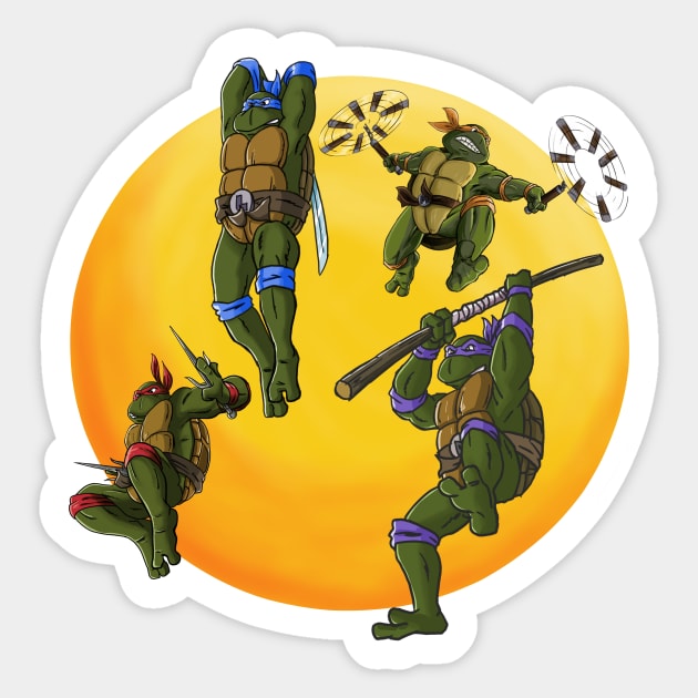 TMNT Jump Attack Sticker by tabslabred